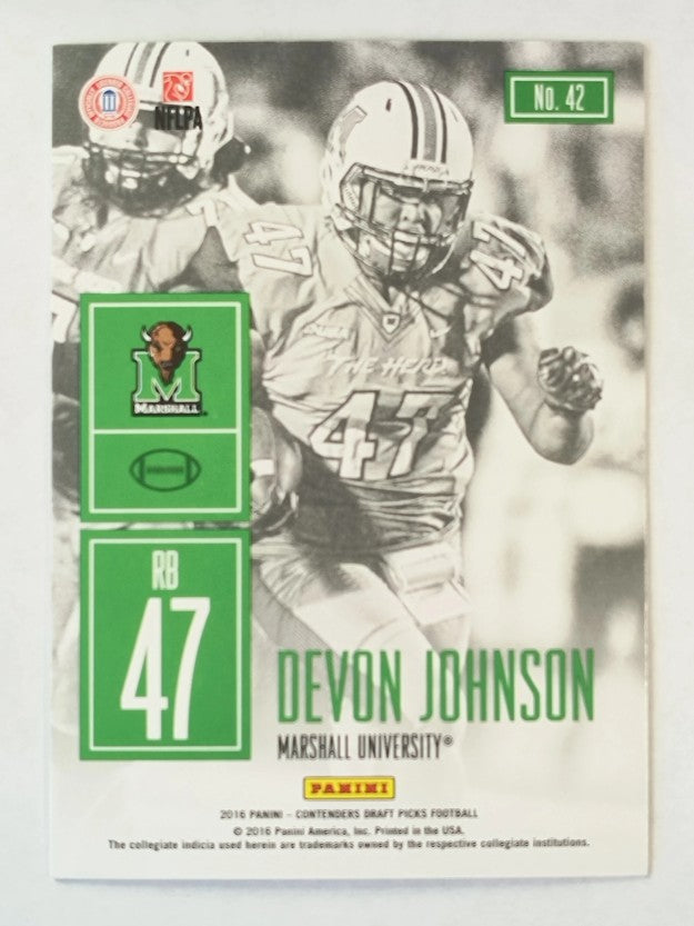 2016 Panini Contenders Draft Picks Game Day Tickets #42 Devon Johnson