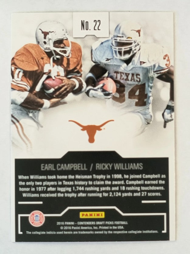 2016 Contenders Draft Picks Collegiate Connections Earl Campbell/Ricky Williams