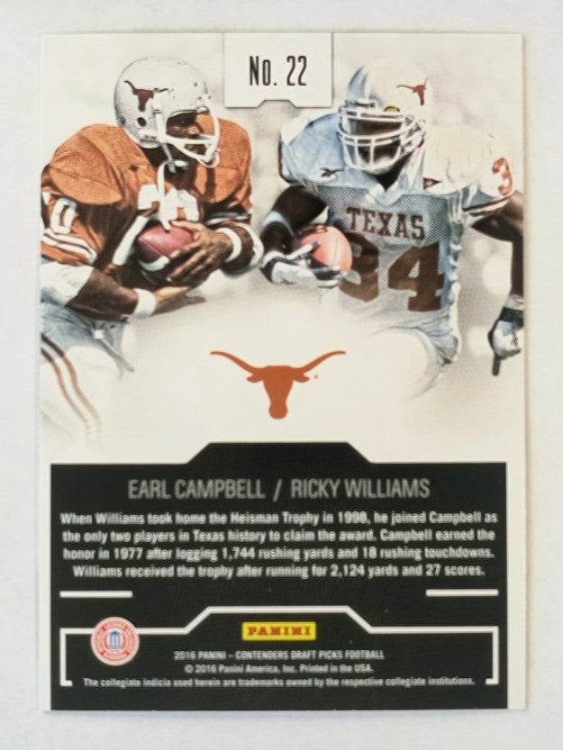 2016 Contenders Draft Picks Collegiate Connections Earl Campbell/Ricky Williams
