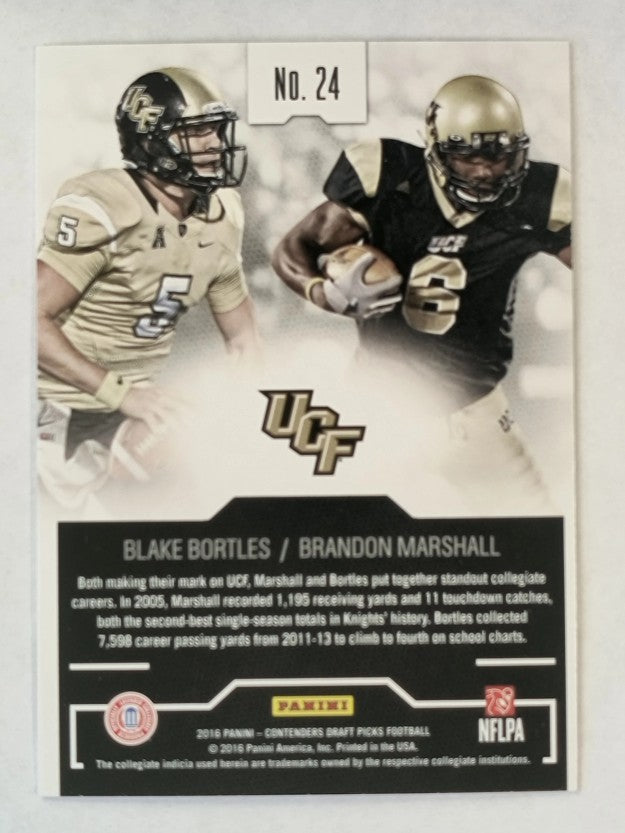 2016 Contenders Draft Collegiate Connections #24 Brandon Marshall/Blake Bortles