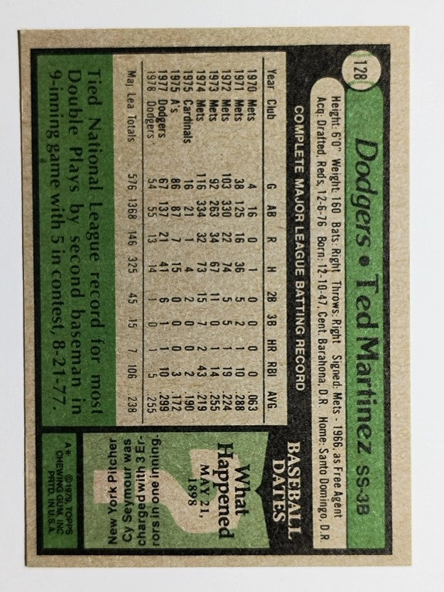 1979 Topps #128 Ted Martinez (VGEX)