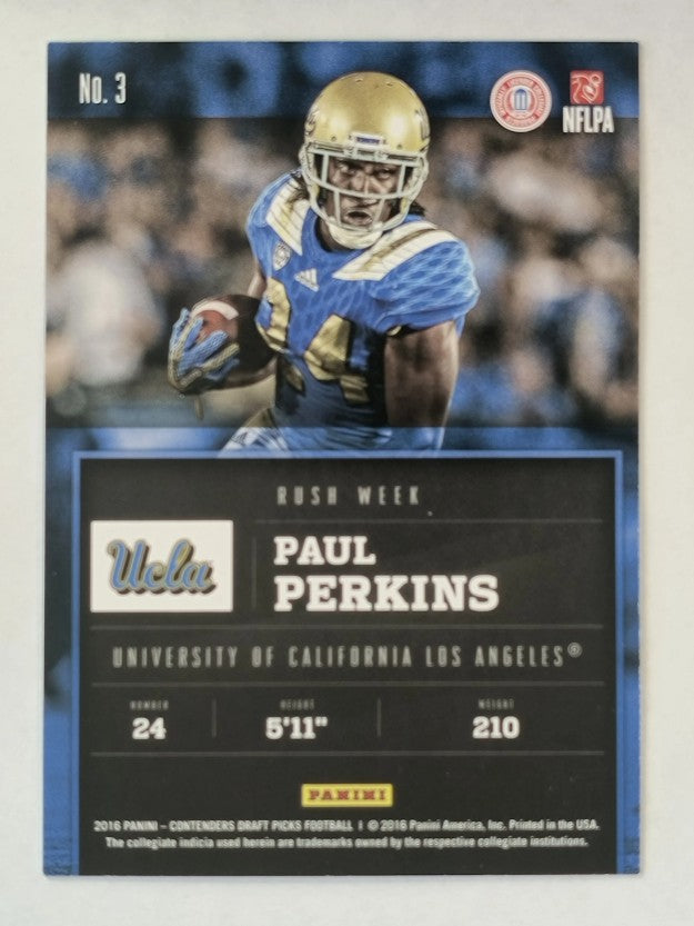 2016 Panini Contenders Draft Picks Rush Week #3 Paul Perkins