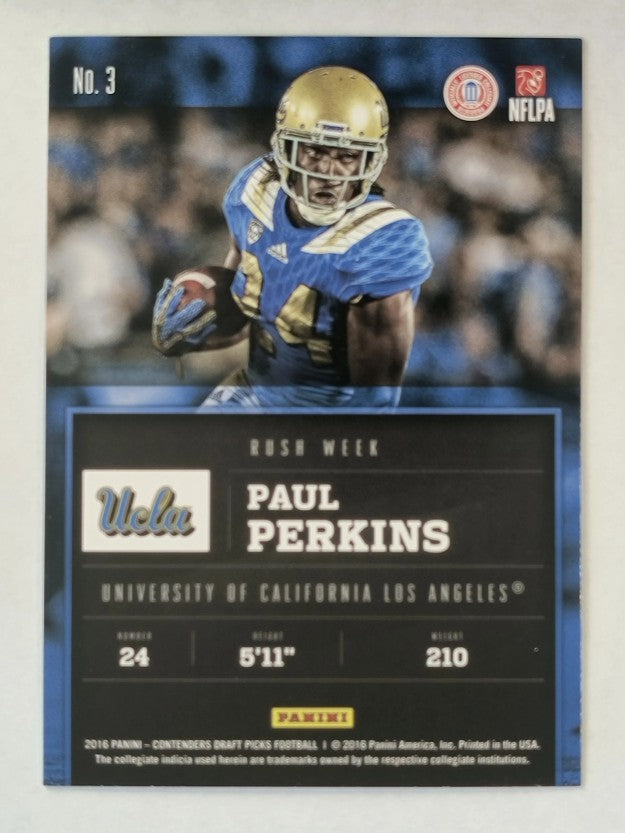2016 Panini Contenders Draft Picks Rush Week #3 Paul Perkins