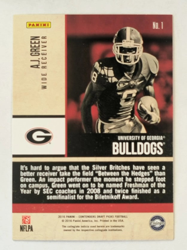 2016 Panini Contenders Draft Picks Old School Colors #1 A.J. Green