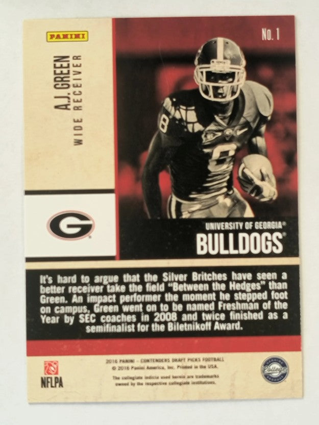 2016 Panini Contenders Draft Picks Old School Colors #1 A.J. Green