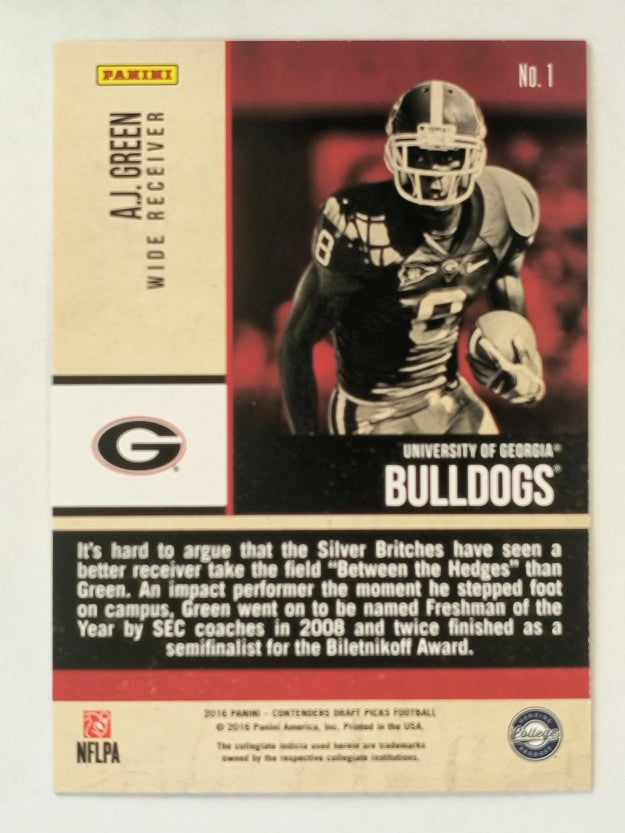 2016 Panini Contenders Draft Picks Old School Colors #1 A.J. Green