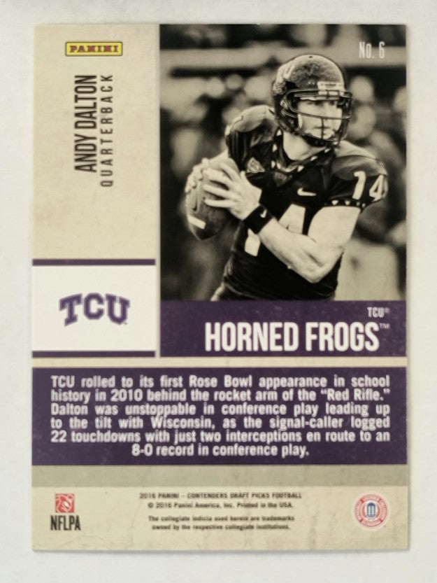 2016 Panini Contenders Draft Picks Old School Colors #6 Andy Dalton