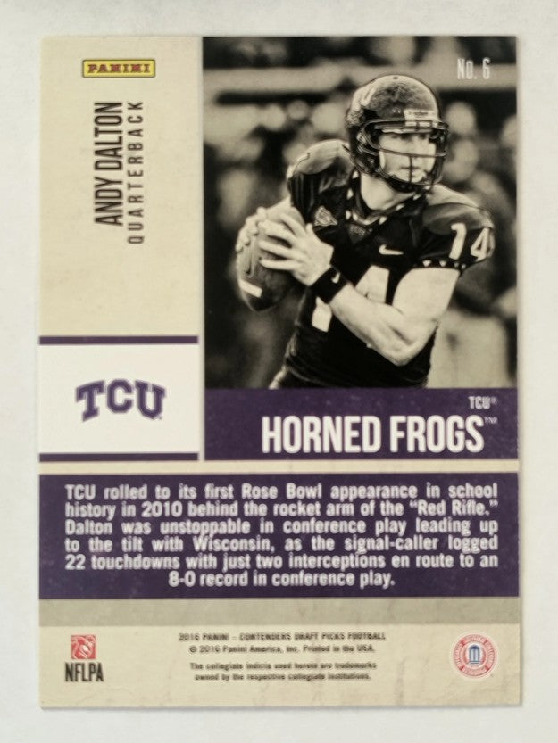 2016 Panini Contenders Draft Picks Old School Colors #6 Andy Dalton