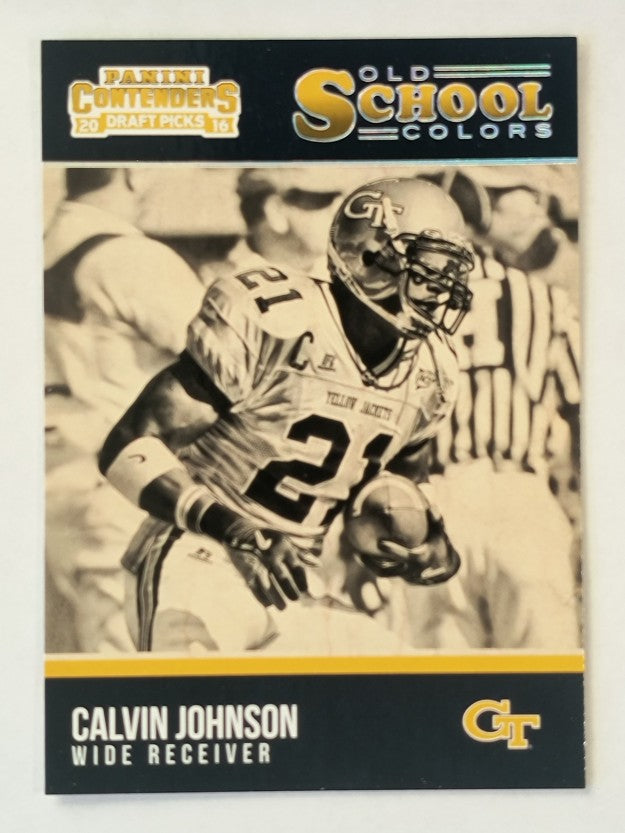 2016 Panini Contenders Draft Picks Old School Colors #7 Calvin Johnson