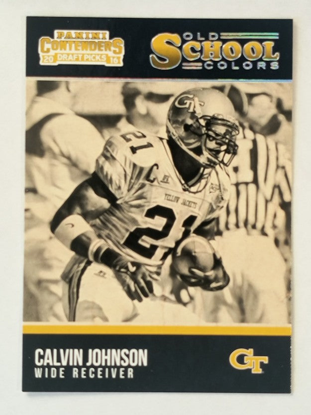 2016 Panini Contenders Draft Picks Old School Colors #7 Calvin Johnson