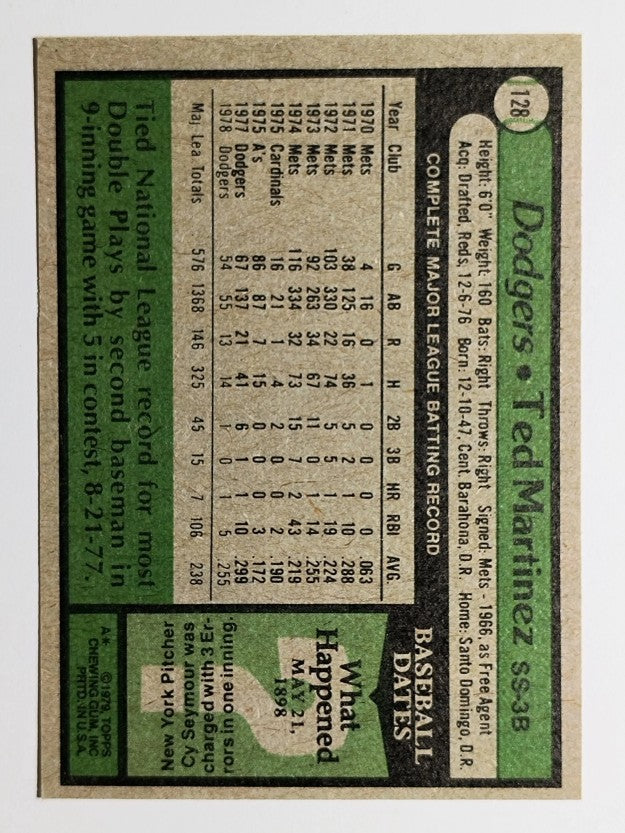1979 Topps #128 Ted Martinez (EX)