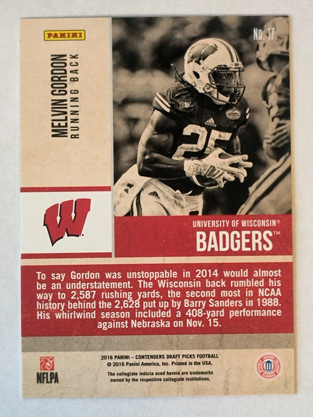 2016 Panini Contenders Draft Picks Old School Colors #17 Melvin Gordon