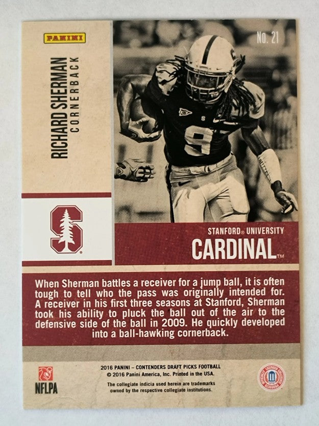 2016 Panini Contenders Draft Picks Old School Colors #21 Richard Sherman