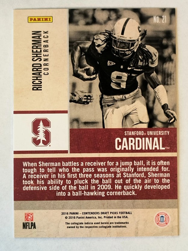 2016 Panini Contenders Draft Picks Old School Colors #21 Richard Sherman