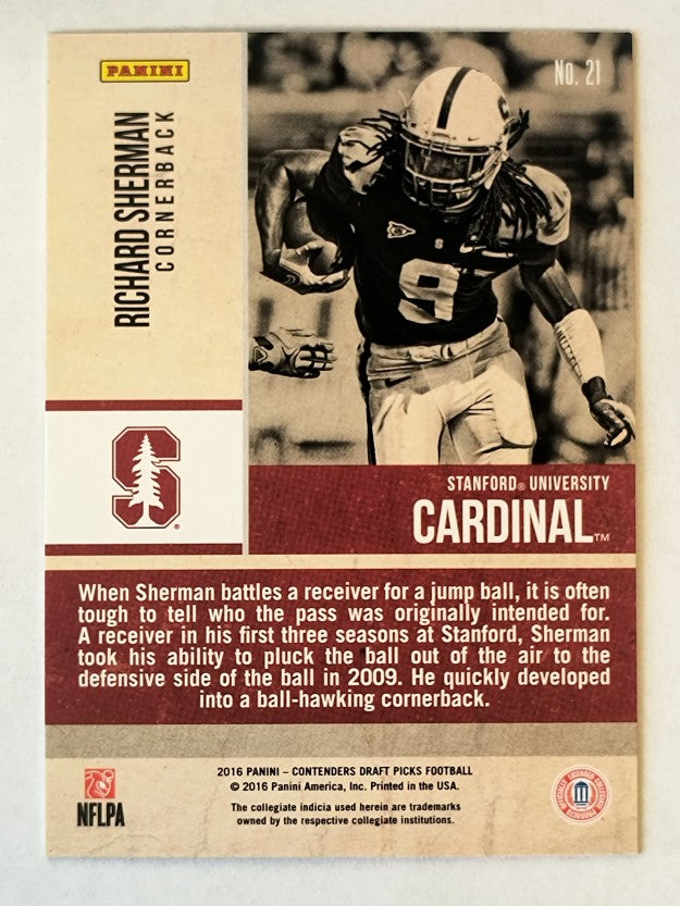 2016 Panini Contenders Draft Picks Old School Colors #21 Richard Sherman