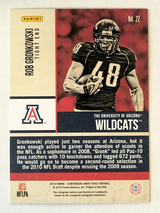 2016 Panini Contenders Draft Picks Old School Colors #22 Rob Gronkowski
