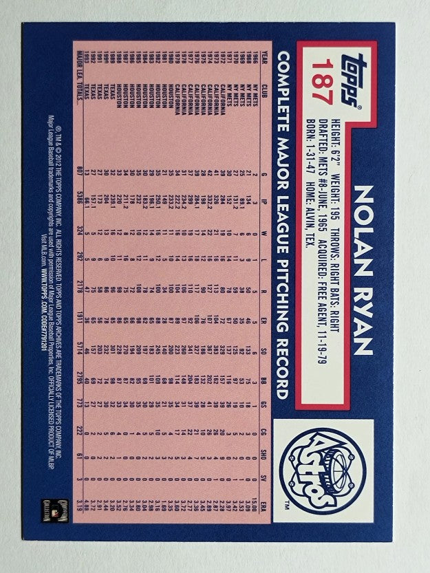 2012 Topps Archives #187 Nolan Ryan