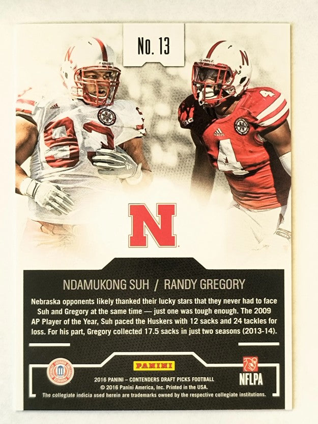 2016 Contenders Draft Picks Collegiate Connections Ndamukong Suh/Randy Gregory