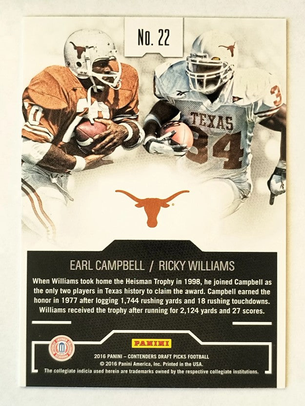 2016 Contenders Draft Picks Collegiate Connections Earl Campbell/Ricky Williams