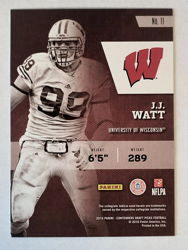 2016 Panini Contenders Draft Picks Class Reunion #11 J.J. Watt