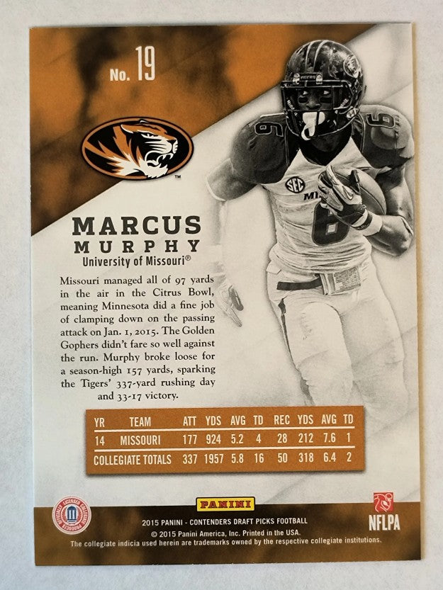 2015 Panini Contenders Draft Picks Rush Week #19 Marcus Murphy