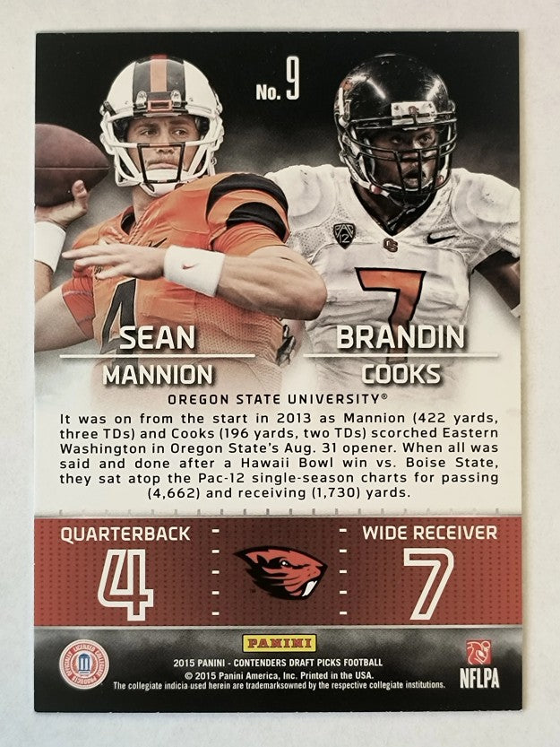 2015 Contenders Draft Picks Collegiate Connections #9 Brandin Cooks/Sean Mannion