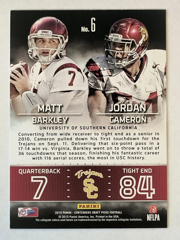 2015 Contenders Draft Picks Collegiate Connections Jordan Cameron/Matt Barkley