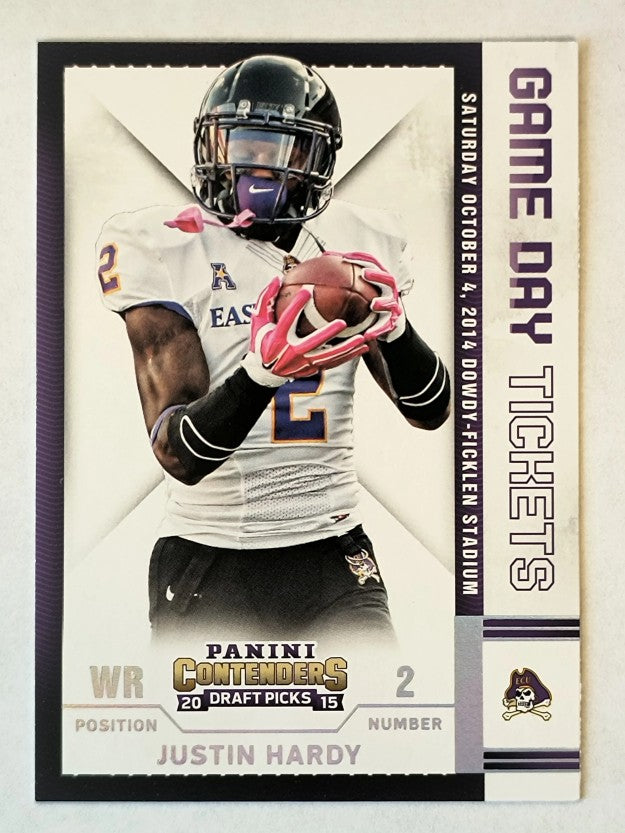 2015 Panini Contenders Draft Picks Game Day Tickets #27 Justin Hardy