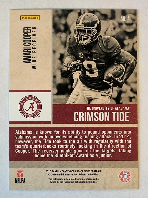 2016 Panini Contenders Draft Picks Old School Colors #4 Amari Cooper