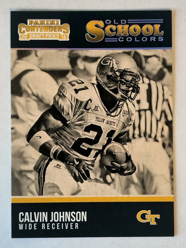2016 Panini Contenders Draft Picks Old School Colors #7 Calvin Johnson
