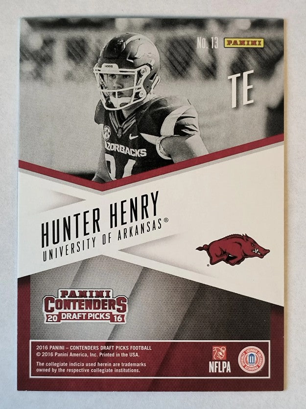 2016 Panini Contenders Draft Picks School Colors #13 Hunter Henry