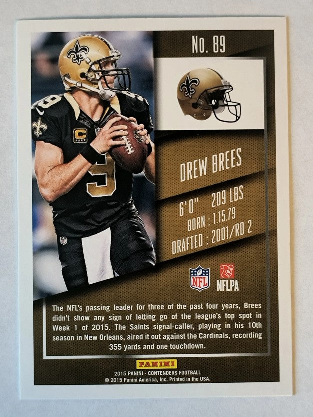 2015 Panini Contenders #89 Drew Brees