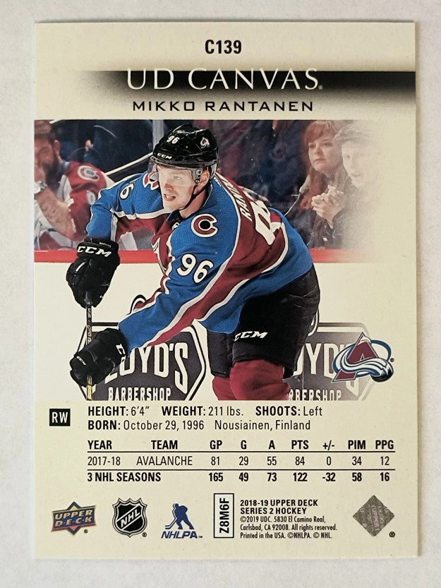 2018-19 Upper Deck Canvas #C139 Mikko Rantanen