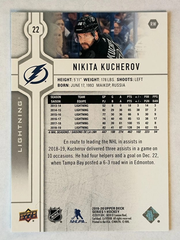 2019-20 Upper Deck #22 Nikita Kucherov