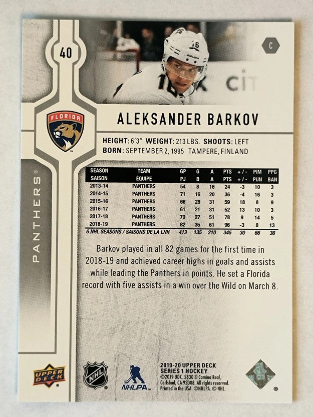2019-20 Upper Deck #40 Aleksander Barkov