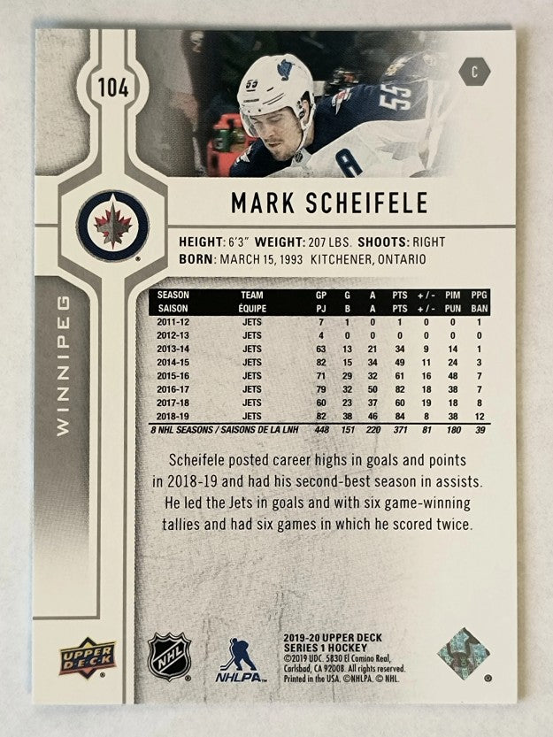 2019-20 Upper Deck #104 Mark Scheifele