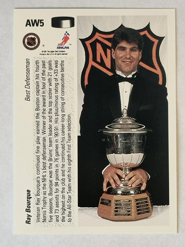 1991-92 Upper Deck Award Winner Holograms #AW5B Ray Bourque COR