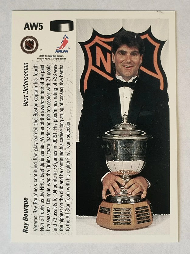 1991-92 Upper Deck Award Winner Holograms #AW5B Ray Bourque COR