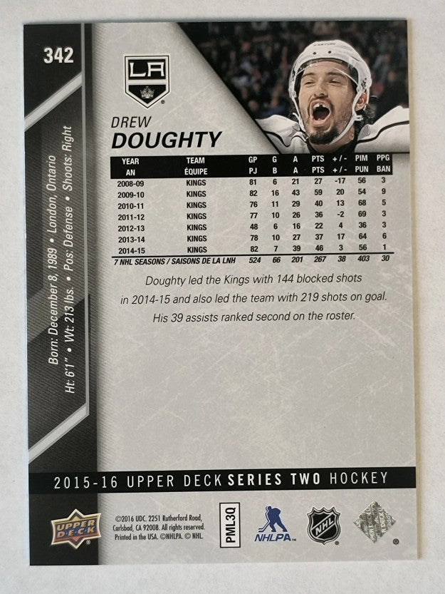 2015-16 Upper Deck #342 Drew Doughty