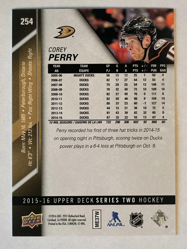 2015-16 Upper Deck #254 Corey Perry