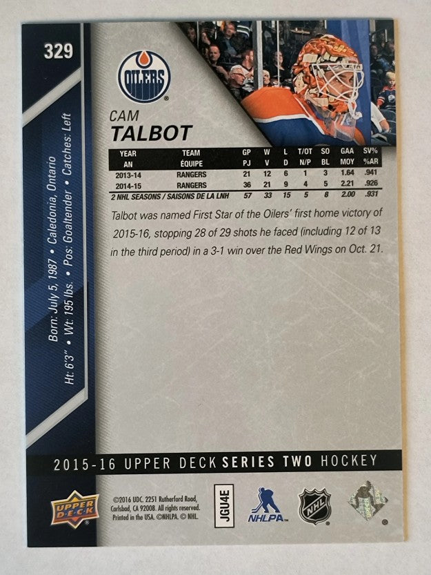 2015-16 Upper Deck #329 Cam Talbot