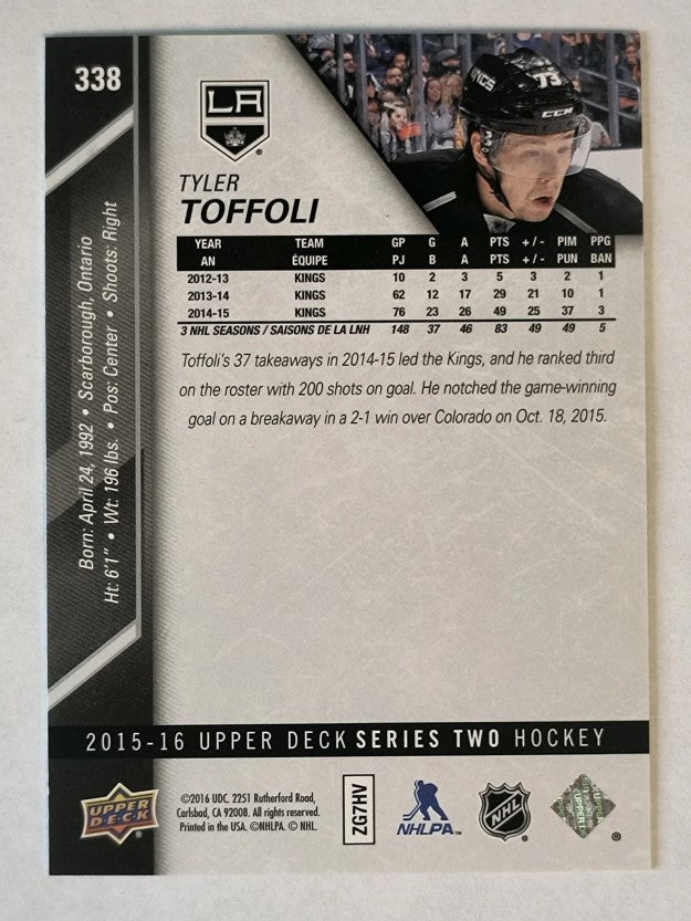 2015-16 Upper Deck #338 Tyler Toffoli