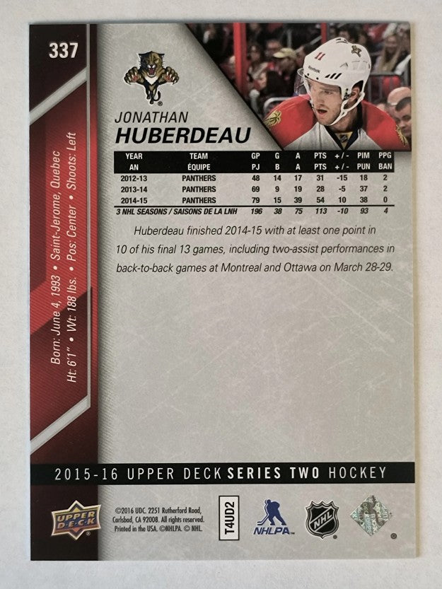 2015-16 Upper Deck #337 Jonathan Huberdeau