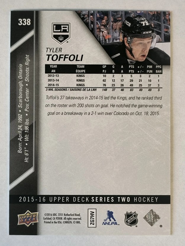 2015-16 Upper Deck #338 Tyler Toffoli