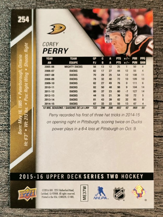 2015-16 Upper Deck #254 Corey Perry