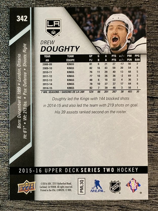 2015-16 Upper Deck #342 Drew Doughty