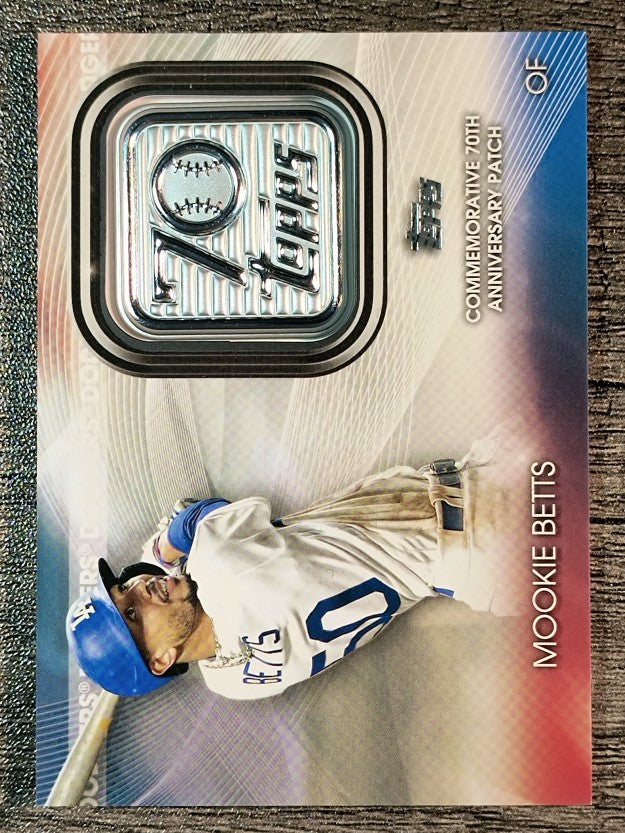 2021 Topps 70th Anniversary Commemorative Logo Patches #T70PMB Mookie Betts S2