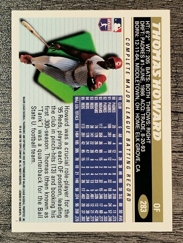 1996 Topps #283 Thomas Howard