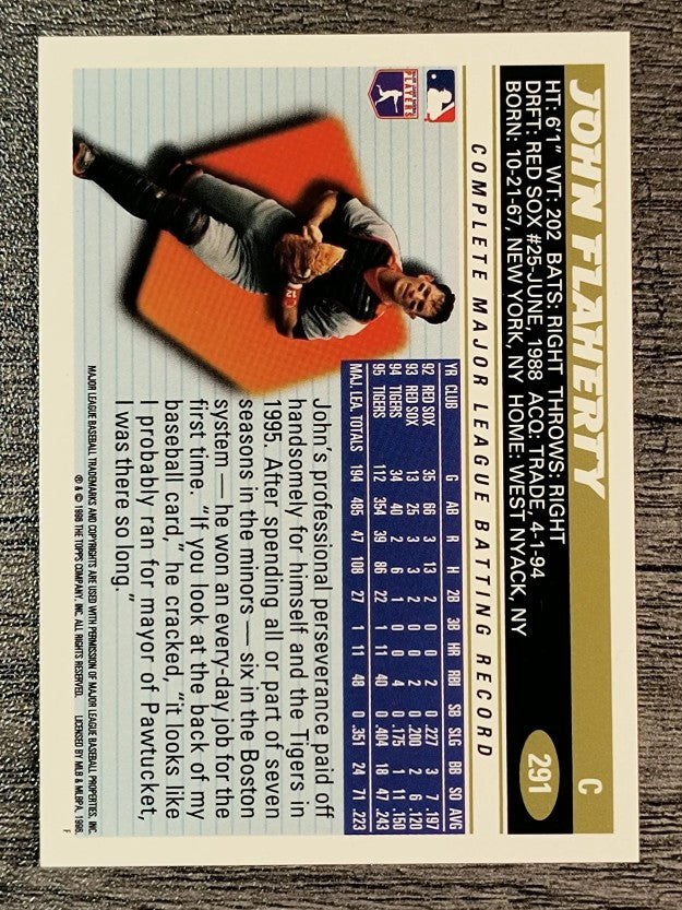 1996 Topps #291 John Flaherty