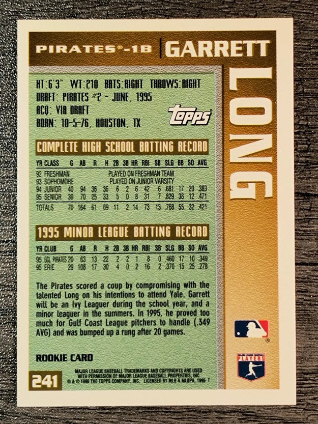 1996 Topps #241 Garrett Long